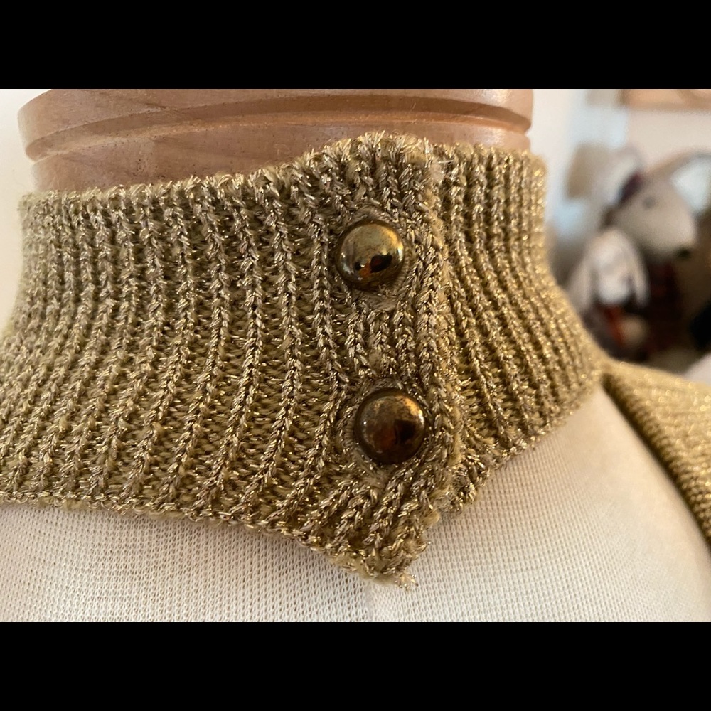 Vintage CACHÉ beautiful, gold sweater like new - Picture 8 of 15